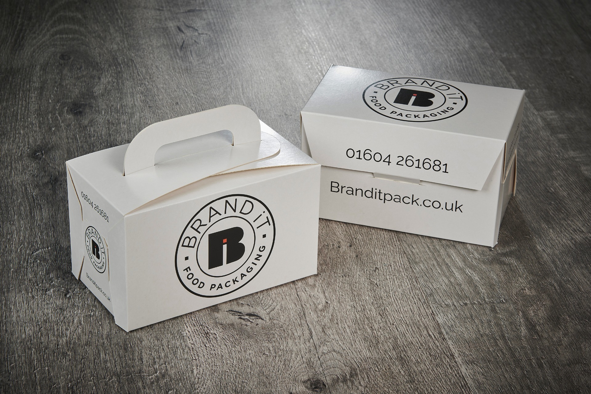 Branded flat pack children's meal boxes